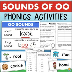 OO sound worksheets and phonics activities